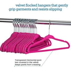 LLJEkieee Non-Slip Velvet Kids Hangers, 360 Degree Swivel Weight of 10 Pounds Ideal for Hanging Heavy Garments for Coats Jackets, Pants, Dress Clothes (30PCS, Pink)