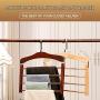 AYOTALL Wooden Pants Hanger Space Saving Pants, 4 Tier for Jeans Trousers Clothes Scarf Non-Slip Hangers, Folding Storage Rack Space Saver Storage Rack for Hanging AYOTALL Wooden Pants Hanger Space Saving Pants, 4 Tier for Jeans Trousers Clothes Scarf Non-Slip Hangers, Folding Storage Rack Space Saver Storage Rack for Hanging