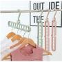 10pcs Space Saving Hangers Multi-Functional 9 in 1 Magic Clothes Hangers Closet Organizer Foldable Random Color