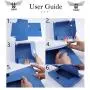 H&W 3 Pack, A4 Storage Archives Cases File Boxes Plastic with Lid, Boxes File, Height 35 55 75mm, Blue (WG3-Z1)
