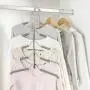 In kds Space Saver Hangers Wardrobe Clothes Closet Stainless Steel Magic Storage Organizer Random Clour 2pcs