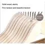 QHQH Pack of 10 Wooden Coat Clothes Hangers, Suit Hangers with Shoulder Notches Unpainted Solid Wooden Hangers Non-Slip Space Saving for Suits Coats Jackets Pants Dresses (44.5cm23cm)