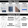 IDEALCRAFT Pants Hangers Scarf Hanger 5 Layers Space Saving Stainless Steel Clothes Organizer with 10 Clips, S Shape(4 Pack)