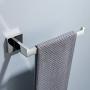 TNOMS Bathroom Hand Towel Holder Square Towel Bar Towel Ring Hanger Wall Mount,SUS304 Stainless Steel Polished Finish,HRQ7003P