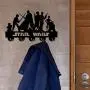 Star Wars Wall Door Hooks 20LB(Max) Quality Black Wood Made -Light in Weight-Easy to Install -Five Metal Hooks (Star 5)