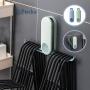 KWANITHINK Hanger Storage Organizer, Clothes Hanger Holder Rack Wall Mounted Adhesive Space Saver for Wardrobe & Laundry (Green+Blue)