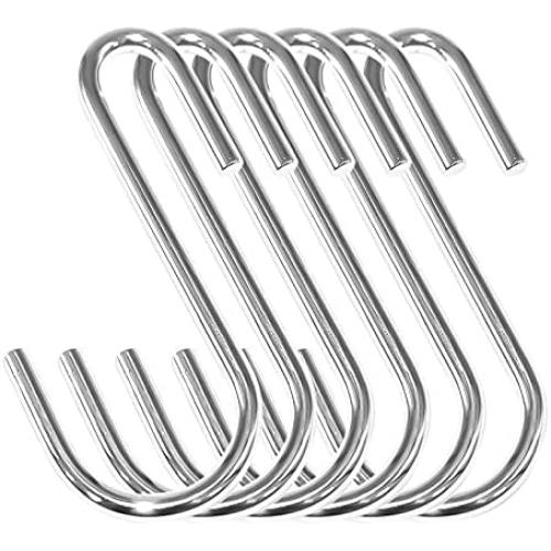 30 Pcs S Hooks Heavy Duty, 2.4 inch Pans Pots Hooks Small S Shaped Hangers Hooks for Hanging Kitchenware Pans Pots Utensils Clothes Bags Towels Plants