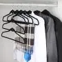 Yaheetech 100 Pack Cascading Non Slip Velvet Hangers Suit Clothes Hangers Black