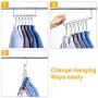 HOUSE DAY Metal Magic Hangers Space Saving Clothes Hangers Organizer Smart Closet Space Saver Pack of 12