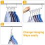 HOUSE DAY Metal Magic Hangers Space Saving Clothes Hangers Organizer Smart Closet Space Saver Pack of 12