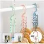 10pcs Random Color Five Hole Magic Hanger Creative Rotating Fivehole Magic Clothes Hanger Handle Sorting Drying Organ 360° Space Saver Hangers 10pcs Random Color Five Hole Magic Hanger Creative Rotating Fivehole Magic Clothes Hanger Handle Sorting Drying Organ 360° Space Saver Hangers