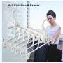 2pcs Multifunctional Plastic Pants Rack Trousers Hanger Clothes Drying Shelf Space Saving Closet Wardrobe Organizer Hanger