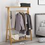 Xiao Jian Wooden Coat Rack,Coat Rack Bamboo Bedroom Mobile Hanger Multifunction Hanging Clothes Rack [4 Size Optional] Coat Rack (Color : 90cm)