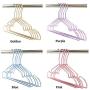 10pcs Random Color Fancy Aluminum Alloy Hanger for Clothes,Strong Metal Shirts Dress Sun-top Hanger