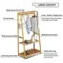 Ufine Bamboo Clothing Garment Rack Heavy Duty Coat Hanging Rack with 6 Hooks, 3 Tier Storage Shelves for Clothes Shoes Hats, in Entryway, Bedroom, Living Room, Guest Room, Apartment and Dorm Ufine Bamboo Clothing Garment Rack Heavy Duty Coat Hanging Rack with 6 Hooks, 3 Tier Storage Shelves for Clothes Shoes Hats, in Entryway, Bedroom, Living Room, Guest Room, Apartment and Dorm
