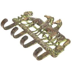 Indianshelf Handmade 1 Artistic Vintage Multicolor Brass Horse Decor Coat Hooks Holders/Heavy Duty Hooks