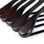 6 Quality Luxury Curved Wooden Suit Hangers Wide Wood Hanger for Coats with Velvet Bar for Pants Mahogany Finish (6)