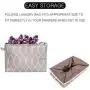HOKEMP Large Foldable Storage Bins [3-Pack] - 15 x 10.6 x 9.4 inch Fabric Storage Basket Collapsible Durable Organizer Bin with Carry Handles for Nursery, Home Closet, Toys, Towels, Laundry - Lattice