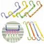 BFY Household Appliances .5-Hole Plastic Clothes Hanger Magic Hanger Hanger Wonder Closet Organizer Multi-port Hook，Random Color Delivery