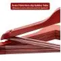 Bartnelli Suit Hangers with Non-Slip Bar for Pants, Jeans and Trousers ? Solid Wooden Jacket and Coat Hangers with Chrome Swivel Hook ? Polished Cherry Finish- Pack of 20