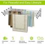 Heize best price Sliver Stainless Wall Mounted Expandable Clothes Drying Towel Rack Laundry Hanger Room(U.S. Stock)