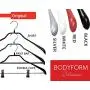 Mawa by Reston Lloyd BodyForm Series Non-Slip Space-Saving Extra Wide Clothes Hanger with Bar for Pants