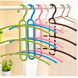 10PC Random Color Multifunctional Creative Fishbone Anti-Skid Multi Layers Clothes Hanger Decoration