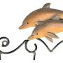 Tooarts Key Holder Iron Dolphin Wall Hooks Antique Finish Iron Clothes Hanger Rack Screws Included Wall Mounted