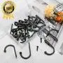 15 Pcs Black Wall Mounted Coat Hooks, Hanger Hook with 30 Pieces Screws for Hanging Hat, Towel, Key, Robe, Coats, Scarf, Bag, Cap, Coffee Cup, Mugs 15 Pcs Black Wall Mounted Coat Hooks, Hanger Hook with 30 Pieces Screws for Hanging Hat, Towel, Key, Robe, Coats, Scarf, Bag, Cap, Coffee Cup, Mugs