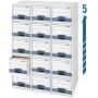 Bankers Boxes STOR/DRAWER STEEL PLUS Extra Space-Saving Filing Cabinet, Stacks up to 5 High, Letter, 6 Pack (00311)