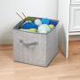 mDesign Soft Fabric Closet Storage Organizer Bin Boxes - Front Handle, for Cube Furniture Shelving Units Bedroom, Nursery, Toy Room - Textured Print - Large, 8 Pack - Gray mDesign Soft Fabric Closet Storage Organizer Bin Boxes - Front Handle, for Cube Furniture Shelving Units Bedroom, Nursery, Toy Room - Textured Print - Large, 8 Pack - Gray