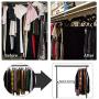 Non Slip Velvet Hangers - 10pcs Space Saving Clothes Hanger Hook Swivel 360 - Black,10pcs