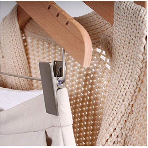 10 pcs Solid Wood Suit Clothes Hangers with Non-Slip Grooves High-Grade Coat Hanger with Clips for Pant Wooden