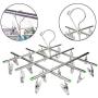 XISAOK Hanging Rack/Collapsible Clothes Pegs Drying Rack/Windproof Laundry Hanger-20 Clothespin