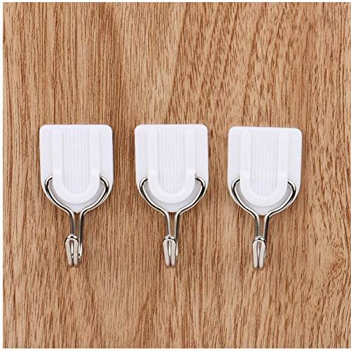 12PCS Strong Adhesive Hook Wall Door Sticky Hanger Holder Kitchen Bathroom White Hangers for Clothes