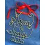 Personalized Gold or Silver Wire Name Valentines Day Gift~Wall or Door Hanger~Ornament~Any Name~2, 3, 4 Names possible~Year, Date 2019 option~Love Heart~Keepsake~The Original