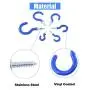 Glarks 100-Pieces 6 Sizes Blue Vinyl Coated Cup Hooks Screw-in Ceiling Hooks Screw Hooks Mug Hooks Hangers Assortment Kit for Home and Office Use Glarks 100-Pieces 6 Sizes Blue Vinyl Coated Cup Hooks Screw-in Ceiling Hooks Screw Hooks Mug Hooks Hangers Assortment Kit for Home and Office Use