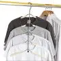 Beauty-inside Multilayer Fish Bone Shape Stainless Steel Clothing Storage Racks Clothes Hanger Storage Holder Wardrobe Laundry Drying Rack,Plastic White