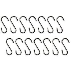 Hysagtek 200 Pcs Mini S Hook Connectors S Shaped Hanging Hooks Wire Hook for DIY Crafts, Jewelry,Key Chain and Pet Name Tag,14mm/0.55 Inch Long