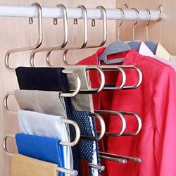 meosu Quality Suit Hangers Shirt 5 Layers S Shape Multifunctional Clothes Hangers Pants Storage Hangers Cloth Rack Multilayer Storage Cloth Hanger