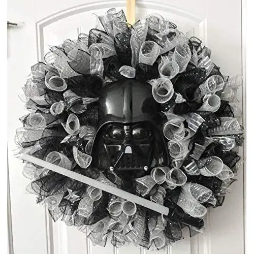 DARTH VADER LIGHT SABER DECO MESH WREATH - FREE SHIPPING - WREATH HANGER INCLUDED DARTH VADER LIGHT SABER DECO MESH WREATH - FREE SHIPPING - WREATH HANGER INCLUDED