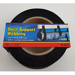 Cambridge Duct Support Webbing Black 1 3/4 Inch Width 50 Feet Length