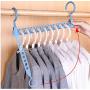 Plastic Nine-Hole Magic Clothes Hanger 10pcs Random Color Drying Racks Multi-Purpose Home Wardrobe Storage Hangers Storage Rack