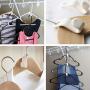 30Pcs Stable Clothes Hanger Connector Hooks Cascading Clothes Rack Hook Chest Space-Saving Attachment Huggable Style Hangers White