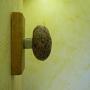 Wall hanger - Coat Rack with natural Beach STONES - Hardwood Handcrafted Unique gift. Wall mounted solid wood coat rack with natural Stones