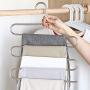 Lucky Life 4 Pack Pants Hangers S Shape Stainless Steel Cloth Hangers Space Saving Organizer for Jeans Pants Scarf