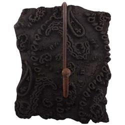 Indianshelf Handmade 1 Artistic Vintage Black Wooden Block Key Hooks Hangers/Wall Hooks for Coats