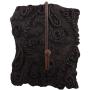 Indianshelf Handmade 1 Artistic Vintage Black Wooden Block Key Hooks Hangers/Wall Hooks for Coats