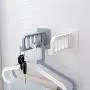 shlutesoy Home Wall Mount Self-Adhesive Foldable Clothes Hanger Organizer Rack Hook Holder - Apricot