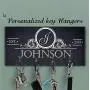 Black White Key Holder for wall, Monogram key holder, Personalized key hanger, Charcoal Key Holder, Key Hanger, Family name Wall Key Rack, Last name key rack, Custom Gift, Wedding Gift, Closing Gift Black White Key Holder for wall, Monogram key holder, Personalized key hanger, Charcoal Key Holder, Key Hanger, Family name Wall Key Rack, Last name key rack, Custom Gift, Wedding Gift, Closing Gift